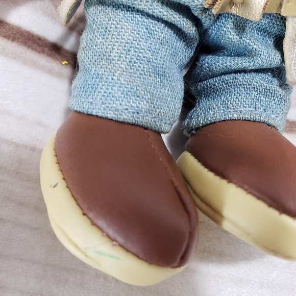 🌞SOLD🌞 Applause Bob The Builder 6.5" Posable Plush Doll 2001 Faux Leather - Picture 10 of 15